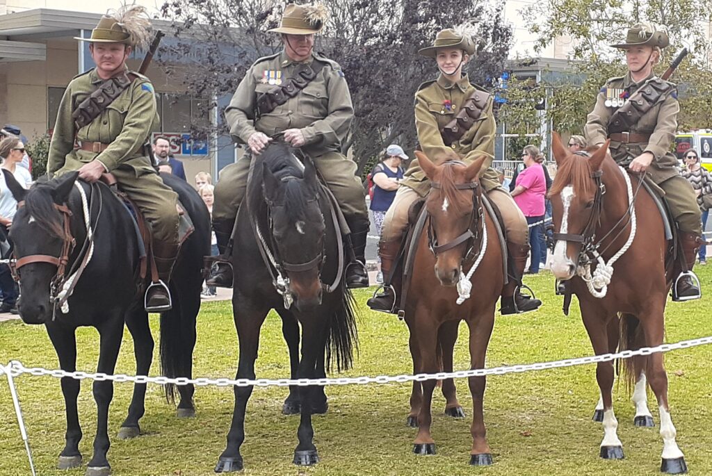 Light Horse representatives at Leslie Park, Warwick